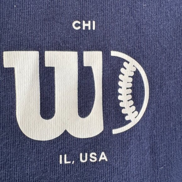 Set of 2 - Wilson Navy and White Baseball youth Tshirt Medium - 370 - Picture 4 of 8